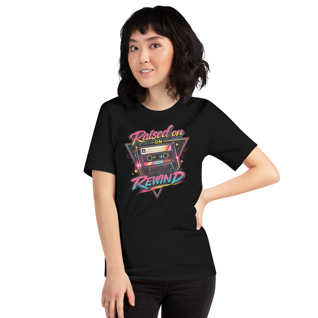 Raised on Rewind – Retro Cassette Tape T-Shirt