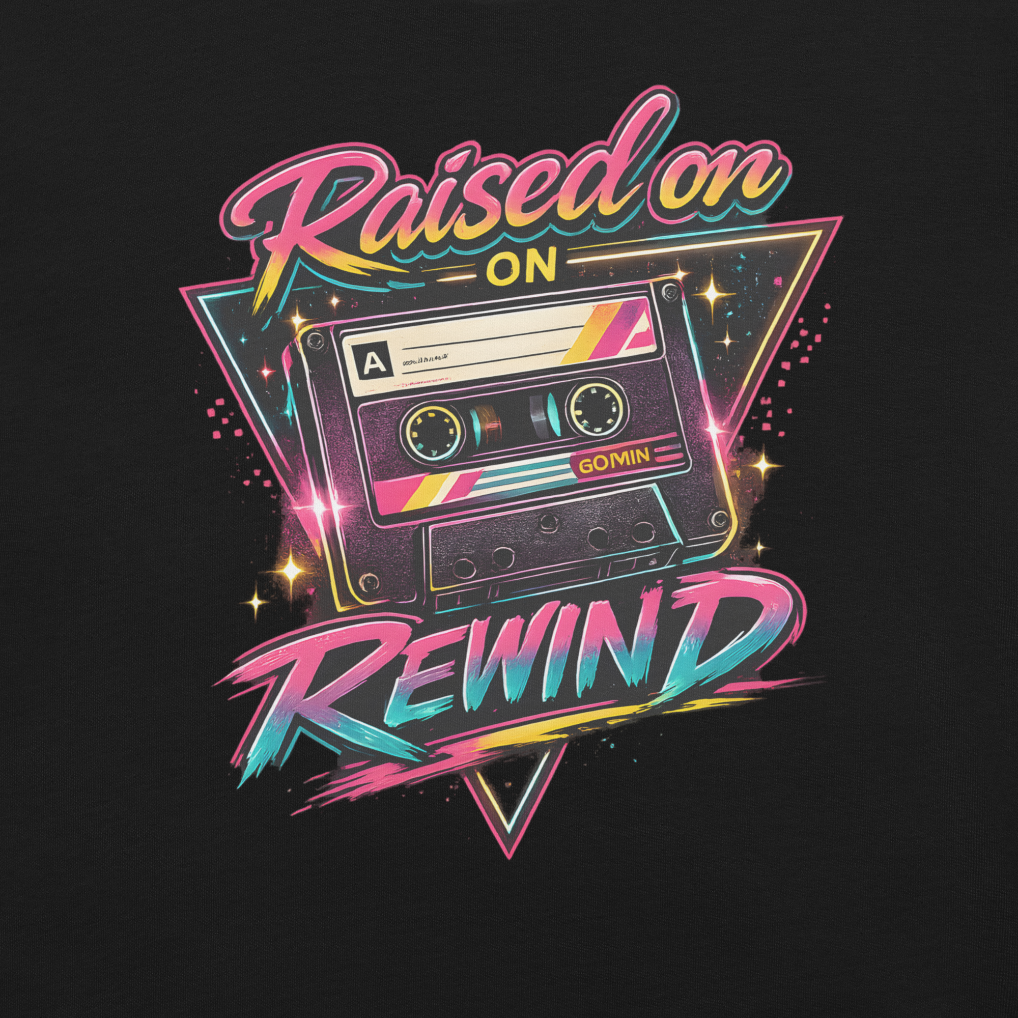 Raised on Rewind – Retro Cassette Tape T-Shirt