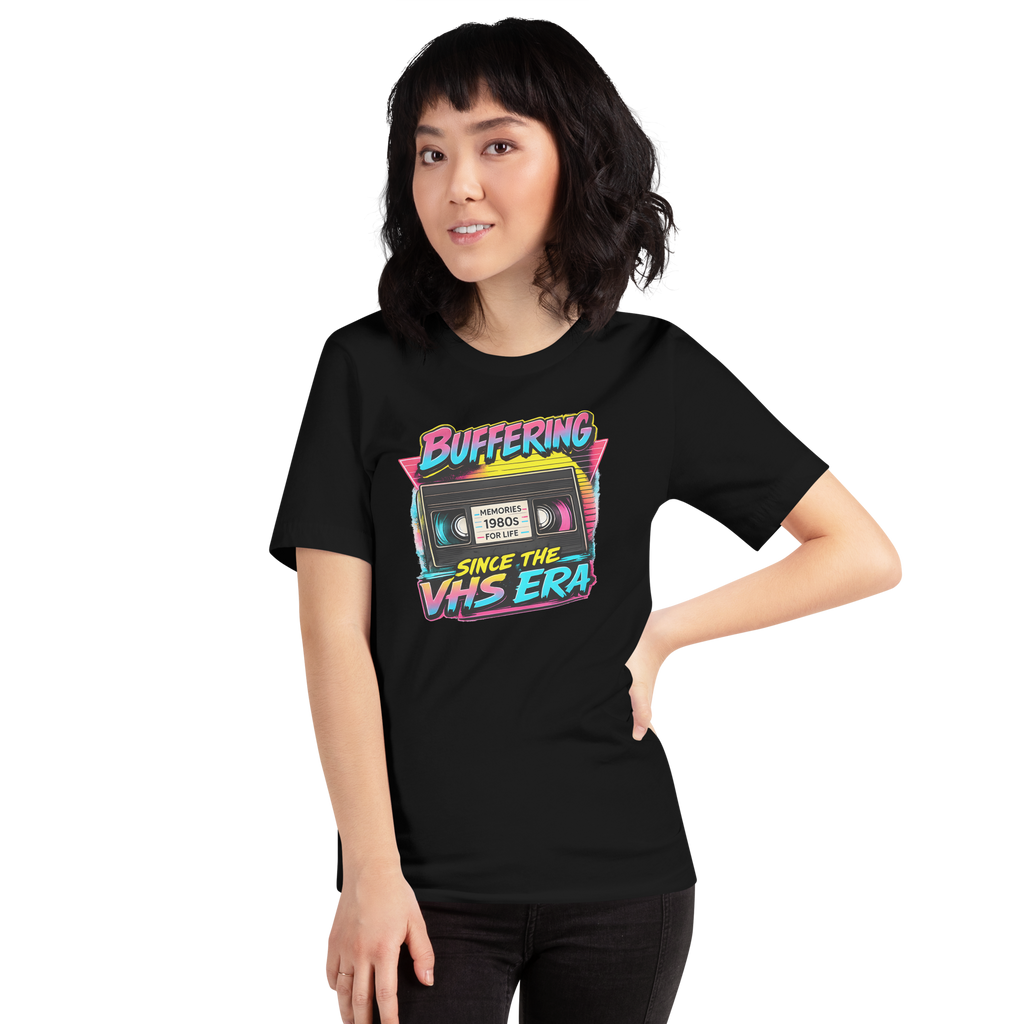 Buffering Since the VHS Era – Retro VHS Tape Shirt