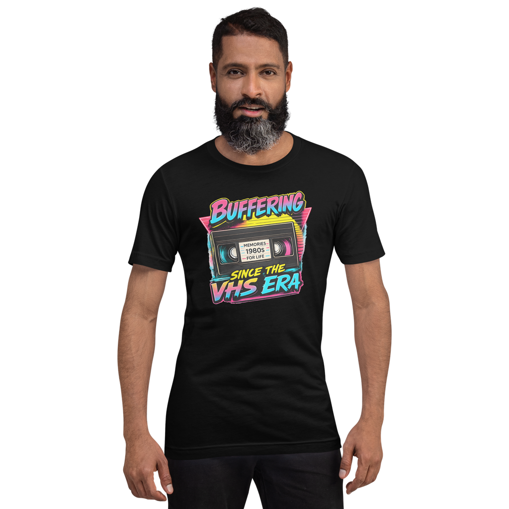 Buffering Since the VHS Era – Retro VHS Tape Shirt